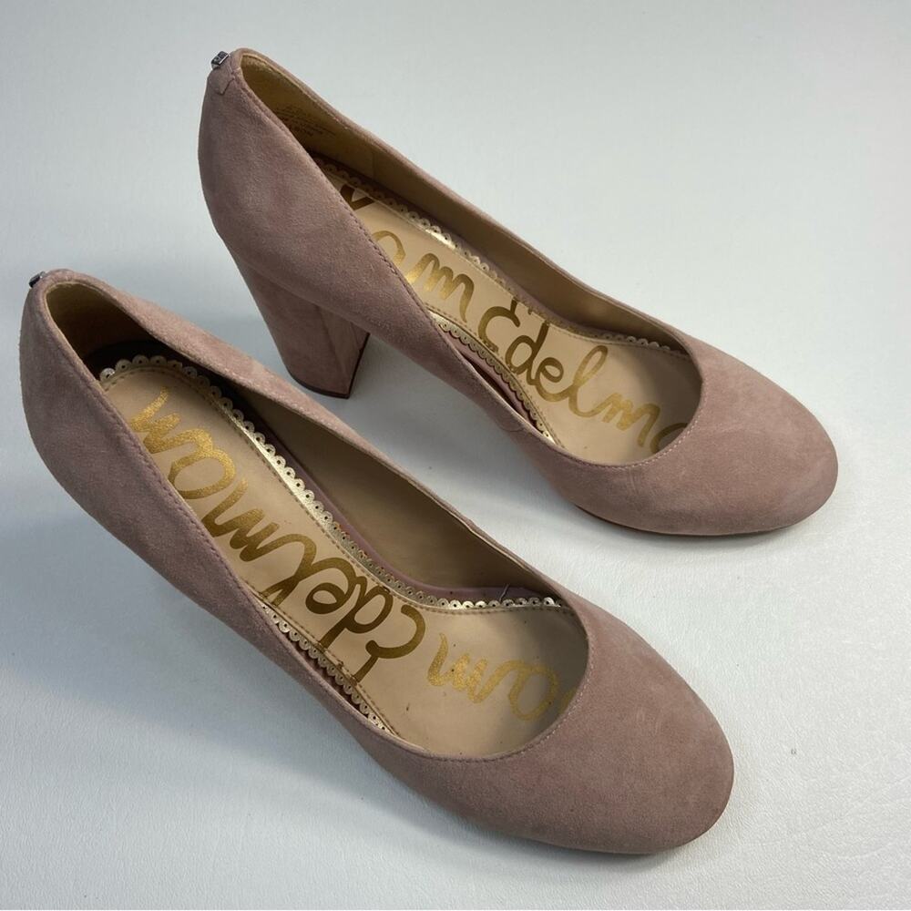 Sam Edelman Stillson Stacked Block Heels Suede Size 8.5 - Picture 7 of 7
